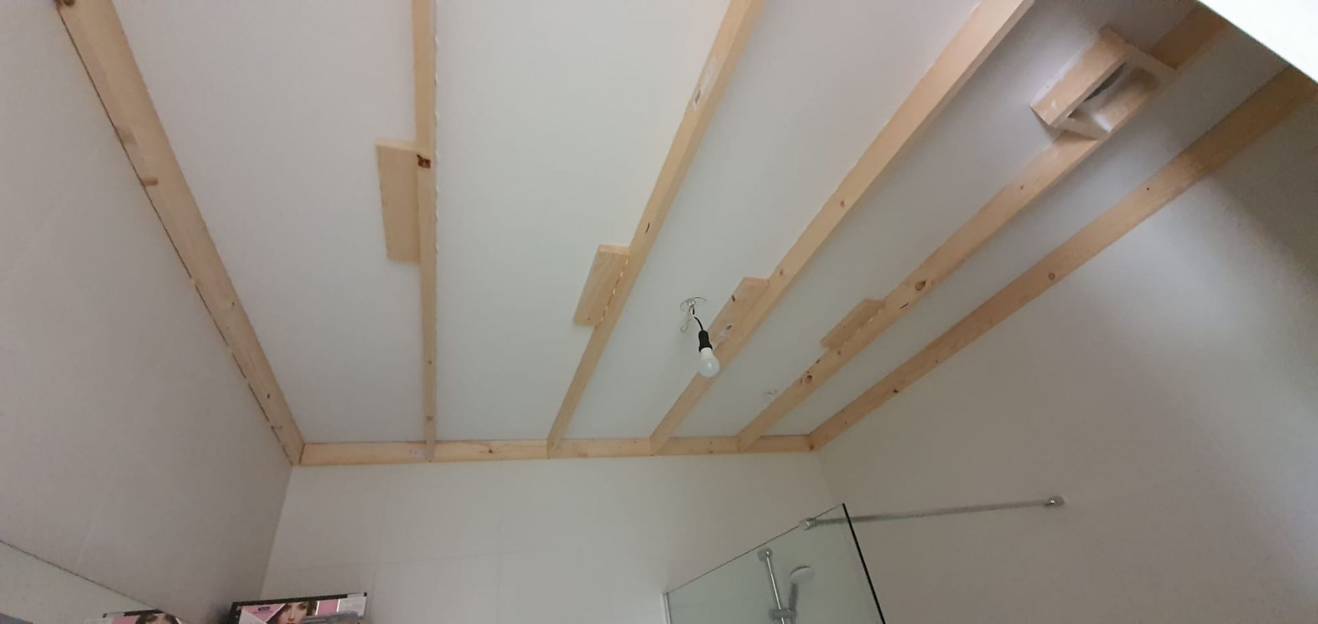 Dan Naar behoren Beheer Plafond van afwasbare matte kunststof panelen met inbouwspots verlaagd - De  Klussenier Jacob Drenth