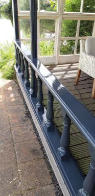 Vernieuwen/renoveren van een terras balustrade. Vinkeveen/Wilnis